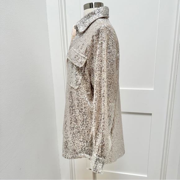 BB DAKOTA Shimmer Sequin Shirt Jacket - Picture 7 of 14